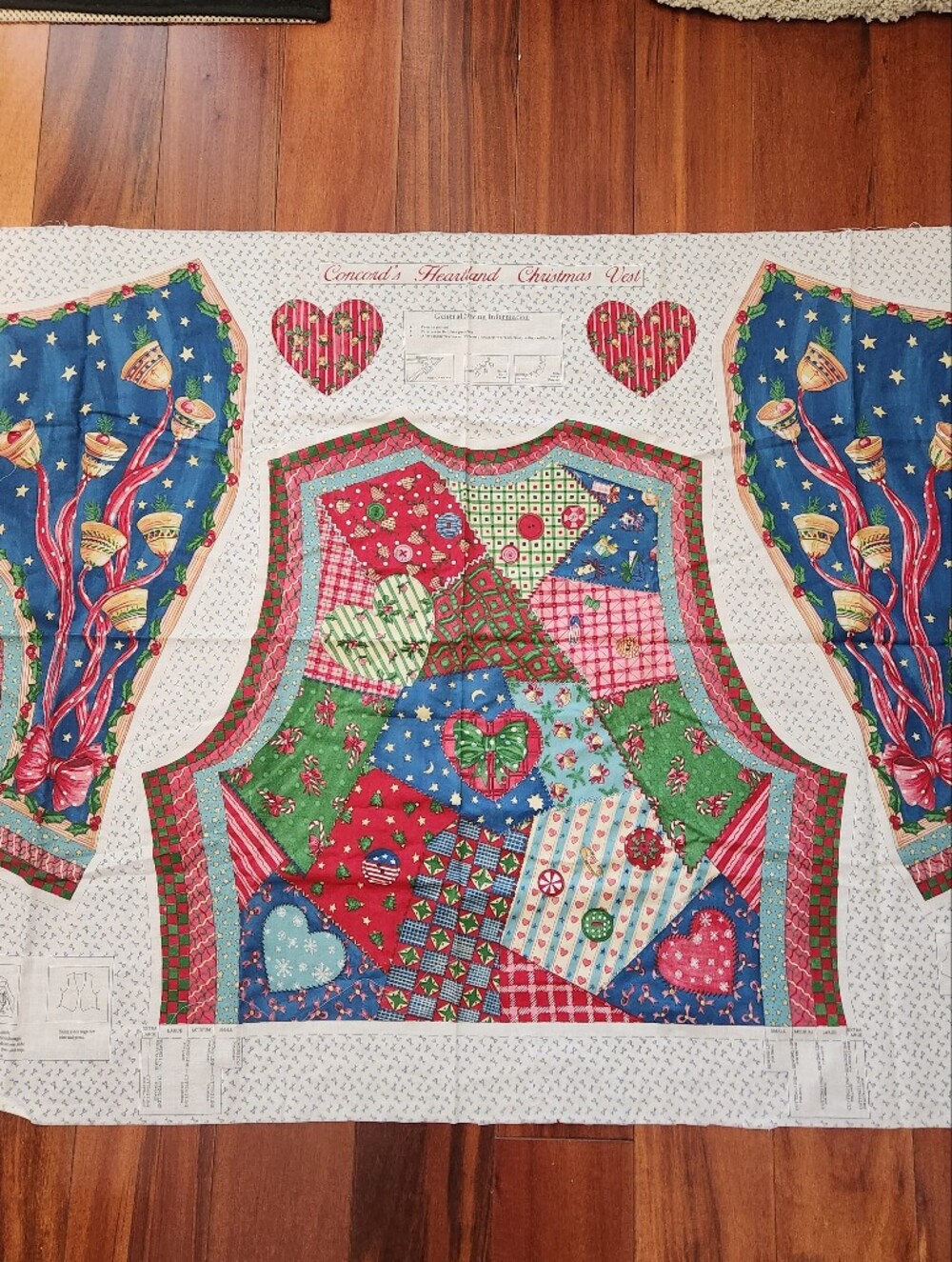 Vintage Concord's Heartland Christmas Vest Fabric Panel